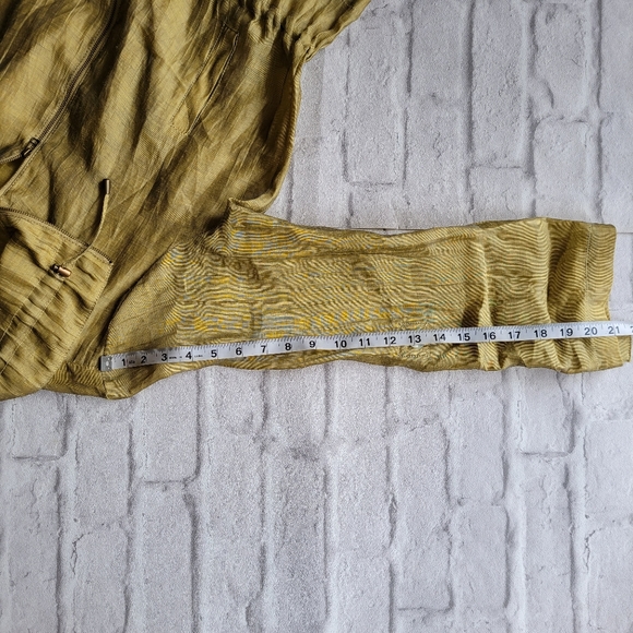 Ruby Rd. Petite gold lightweight linen jacket size 12p - Picture 12 of 13